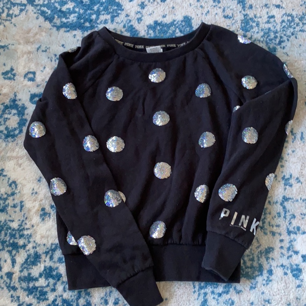 VS PINK rare bling spotted sweatshirt